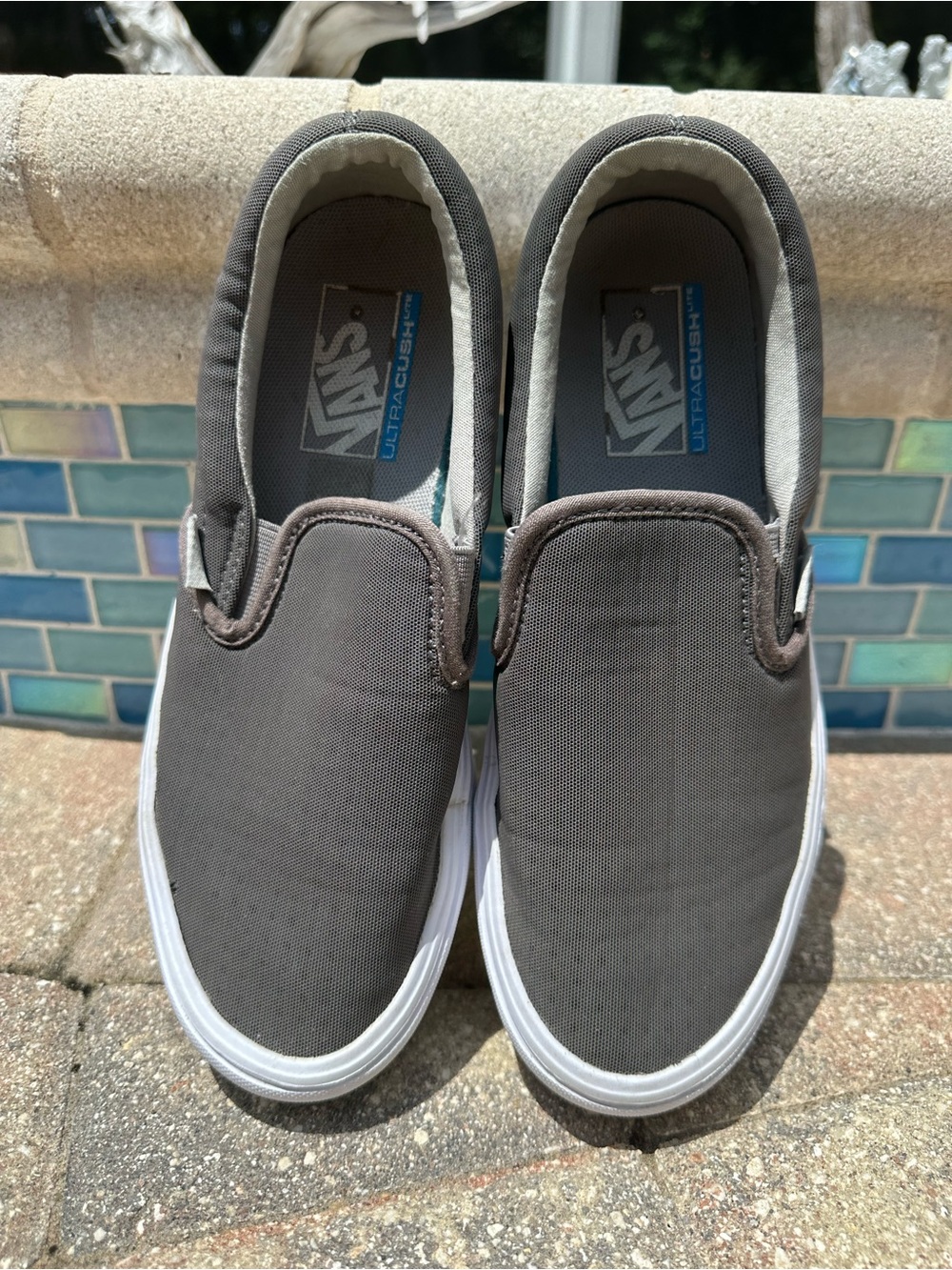 Vans Classic Slip-On Deck Shoe (Charcoal Gray)